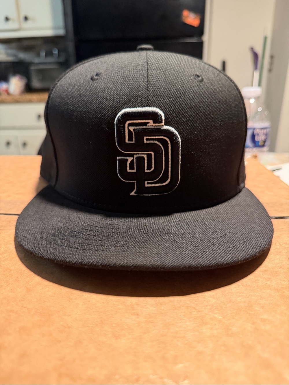 Padres New Era Black and White 59FIFTY Fitted Cap